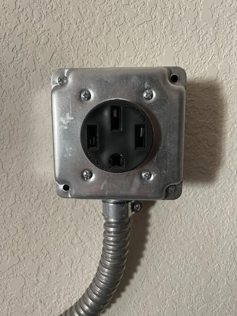 NEMA 14-50 outlet installed for Smart Home Electrical in Lockwood